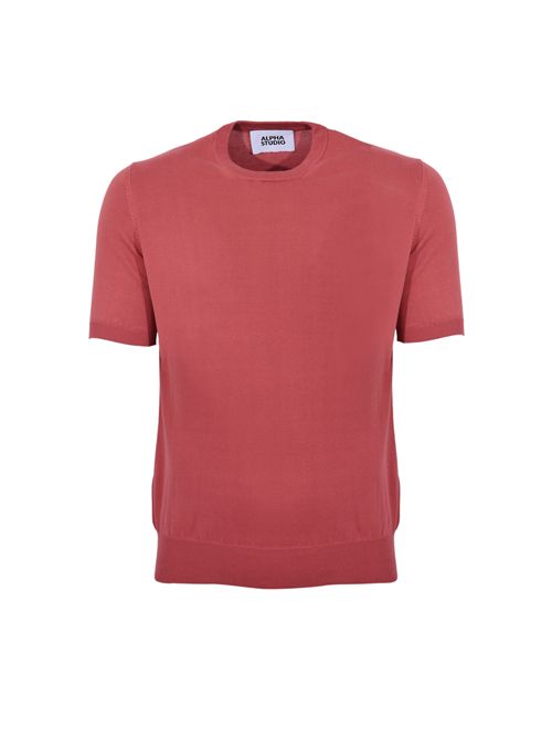 Maglia girocollo in filato di cotone Cipolla Alpha studio | AU-5002C1005